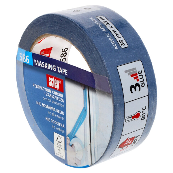 Maskeringstape Scley 586 Blå UV 33m